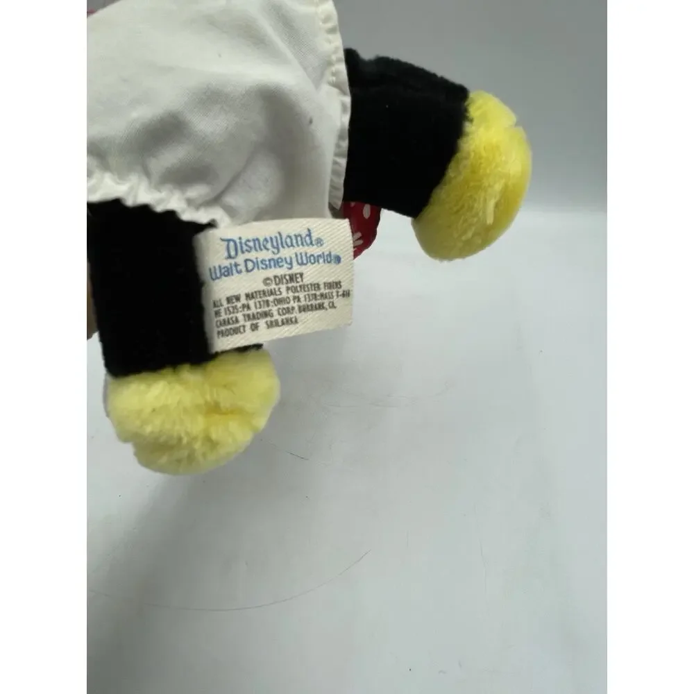 Vintage Disneyland Walt Disney World Minnie Mouse Plush 7”